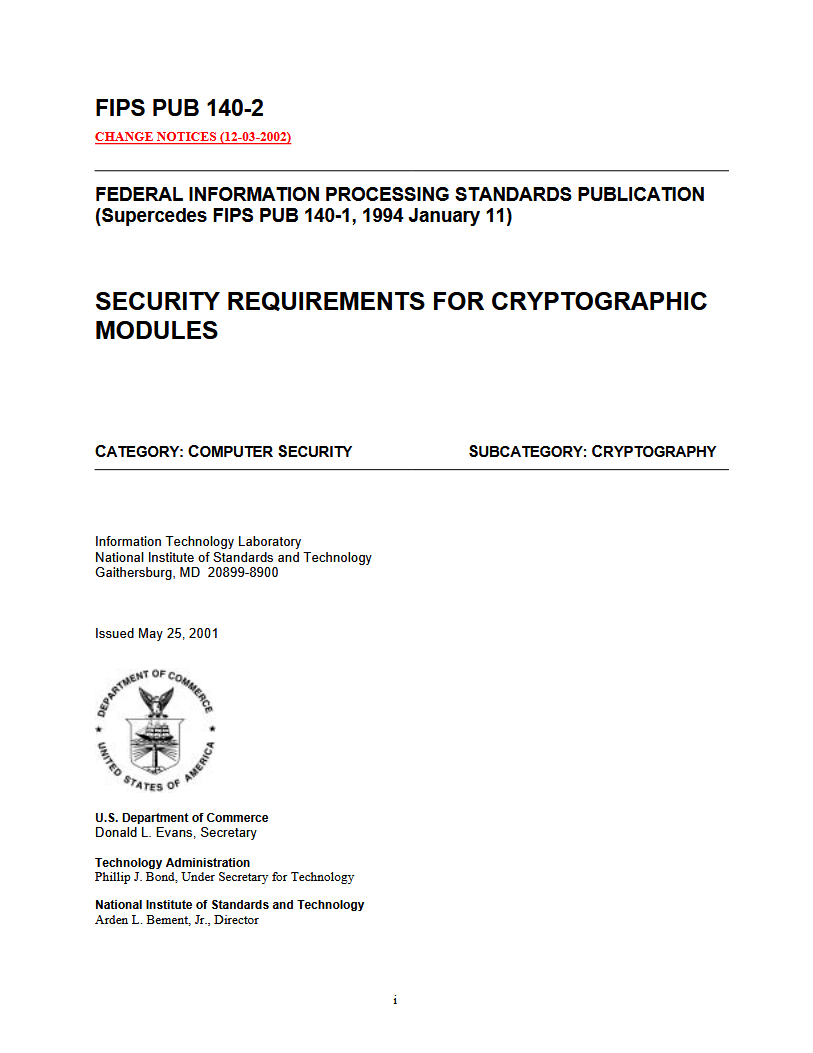 FIPS 140-2 Cover